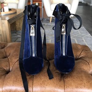 Zara velvet booties